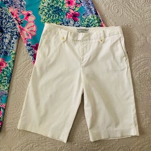 Banana Republic White Bermuda Shorts